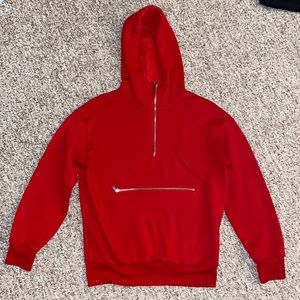 Garage Quarter Zip Sweatshirt (Size XS, Red)